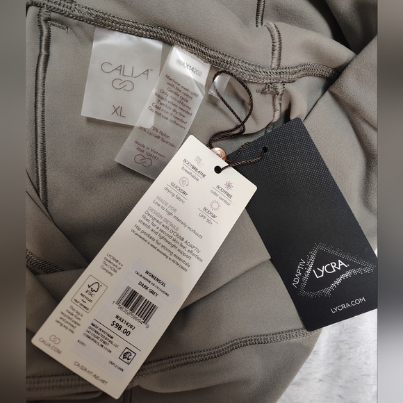 NWT CALIA Inspire Collection "Dark Grey" High-Rise 7/8 Legging Women's XL NEW!! - Picture 4 of 6